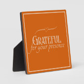 "Bedankt voor je aanwezigheid"  Fotoplaat (Voorkant)