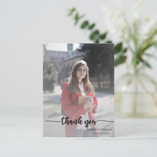 Bedankt voor je afstuderen briefkaart (Staand voorkant)