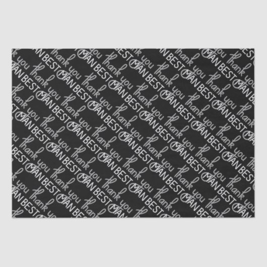 Bedankt voor je beste man tissuepapier (Voorkant)