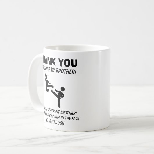 Bedankt voor je broer  koffiemok (Voorkant links)