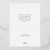 Bedankt voor je bruiloft. folie feestdagenkaart (Achterkant)