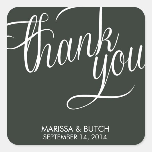 Bedankt voor je bruiloft. vierkante sticker (Voorkant)
