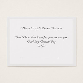 Bedankt voor je bruiloft visitekaartjes