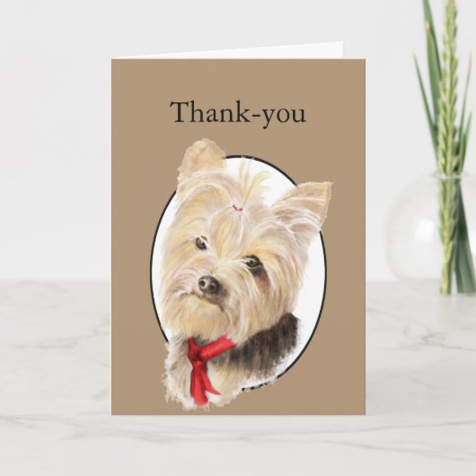Bedankt voor je Cute Little Yorkshire Terrier York (Voorkant)