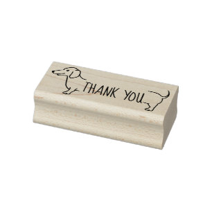 Bedankt voor je Dachshund Border Cute Doxie Rubberstempel