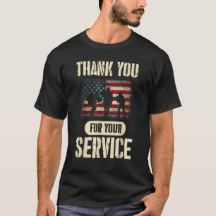 Bedankt voor je dienst Veterans dag Mannen Vrouwen T-shirt