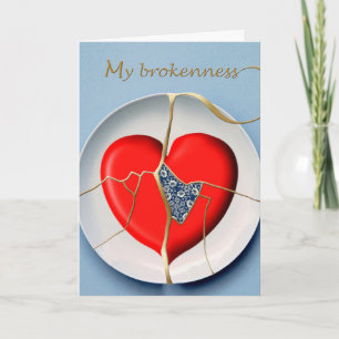 Bedankt voor je geduld, mijn gebrokenheid Kintsugi Kaart
