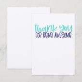 Bedankt voor je Geweldige kaart (Voorkant / Achterkant)