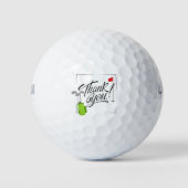 Bedankt voor je golfvlag en golftas golfballen (Voorkant)