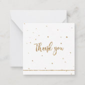 Bedankt voor je gouden glitter met lijn notitiekaartje (Voorkant)