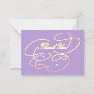 Bedankt voor je gouden script, eenvoudig elegant p notitiekaartje