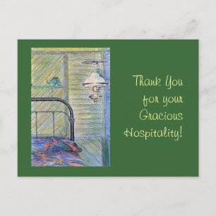Bedankt voor je Gracious Hospitality! Briefkaart