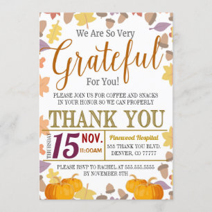 Bedankt voor je Herfst Appreciation Invitation Kaart