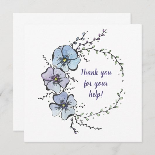 Bedankt voor je hulp (Voorkant / Achterkant)