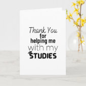 Bedankt voor je hulp bij mijn studies kaart (Gele Bloem)