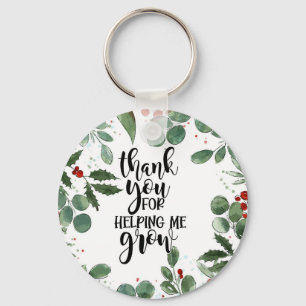 bedankt voor je hulp voor de kerstcadeautjes sleutelhanger