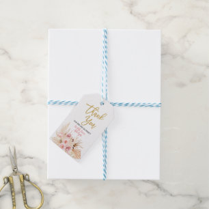 Bedankt voor je ijsje Boho-baby shower. Cadeaulabel