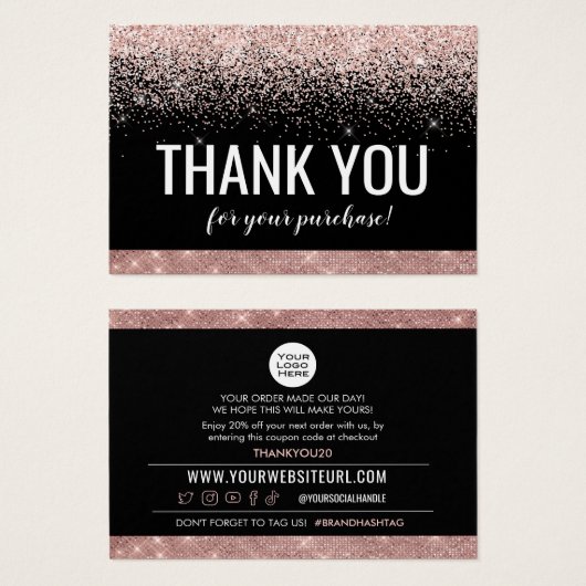 Bedankt voor je Kaart Kortingen klant kopen (Voorkant /achterkant)