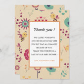 Bedankt voor je kaarten Cute Whimsical (Voorkant / Achterkant)