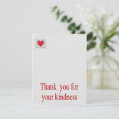 Bedankt voor je kindness Red Heart (Staand voorkant)