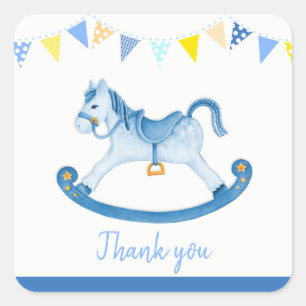 Bedankt voor je komst baby shower stickers Jongen 