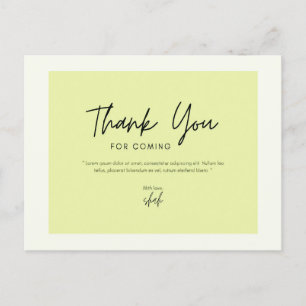 Bedankt voor je komst briefkaart