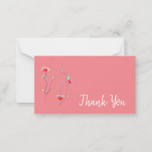 Bedankt voor je leuke waterverf bloemen abstracte notitiekaartje (Voorkant)