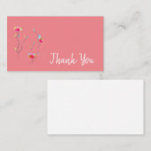 Bedankt voor je leuke waterverf bloemen abstracte notitiekaartje (Voorkant / Achterkant)