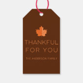 Bedankt voor je | Moderne minimale Thanksgiving Cadeaulabel (Achterkant)