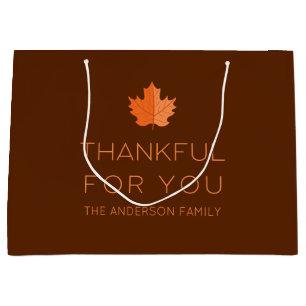 Bedankt voor je   Moderne minimale Thanksgiving Groot Cadeauzakje