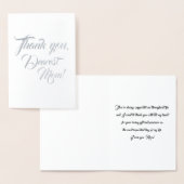 Bedankt voor je moeder bruiloft. folie kaarten (Display)