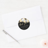 Bedankt voor je naam Aangepaste Logo Qr Code Gold Ronde Sticker (Envelop)