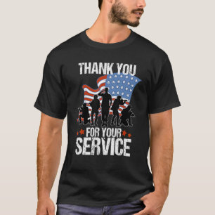 Bedankt voor je service Amerikaanse veteranen T-shirt