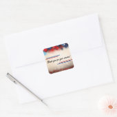 Bedankt voor je service vierkante sticker (Envelop)