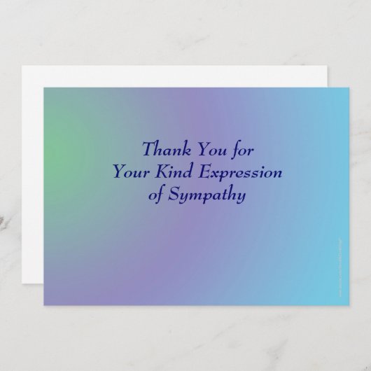 Bedankt voor je sympathie, pastel Blue Paars (Voorkant / Achterkant)