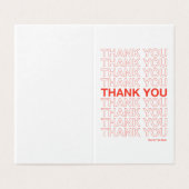 Bedankt voor je tas Dank je creditcard Kaart (Buitenkant ongevouwen)