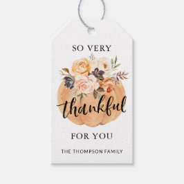Bedankt voor je Thanksgiving Friendsgiving Cadeaulabel