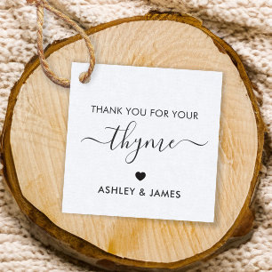 Bedankt voor je Thyme Gift Label, Herb Bedankjes Labels
