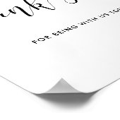 Bedankt voor je trouwbord poster (Hoek)