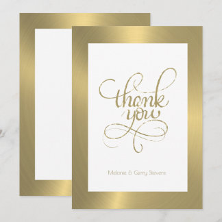 Bedankt voor je typografie, goud op witte achtergr