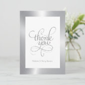 Bedankt voor je typografie, zilver op witte achter (Staand voorkant)