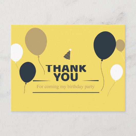 BEDANKT VOOR JE VERJAARDAG BRIEFKAART (Voorkant)