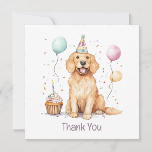 Bedankt voor je verjaardag Golden Retriever Dog