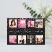 Bedankt voor je verjaardagsfoto collage vrouwen zw (Staand voorkant)