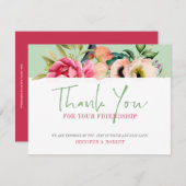 Bedankt voor je vriendschap Boho bloemen (Voorkant / Achterkant)