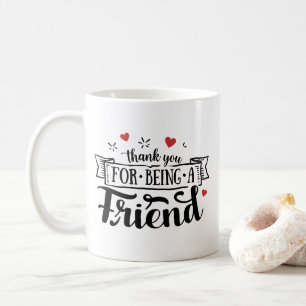 Bedankt voor je vriendschap koffiemok