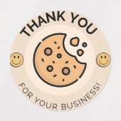 Bedankt voor je zakelijke, cookie sticker (Design 1)