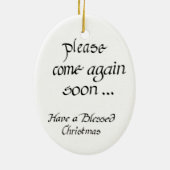 Bedankt voor Jezus Ornament (Achterkant)