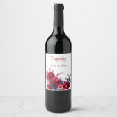 Bedankt voor komst en jouw naam wijn etiket (Voorkant)