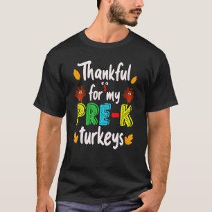 Bedankt voor mijn leraar Thanksgiving voor de kalk T-shirt